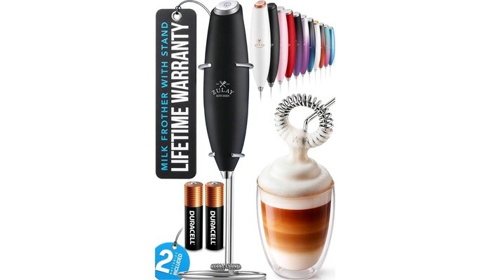 Zulay Kitchen handheld milk frother wand